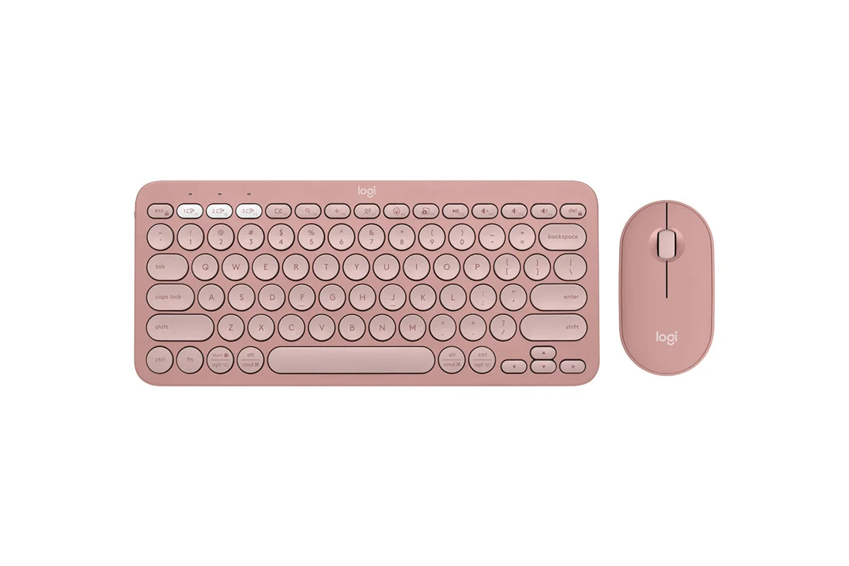 Logitech Pebble 2 Wireless Keyboard and Mouse Combo in Rose