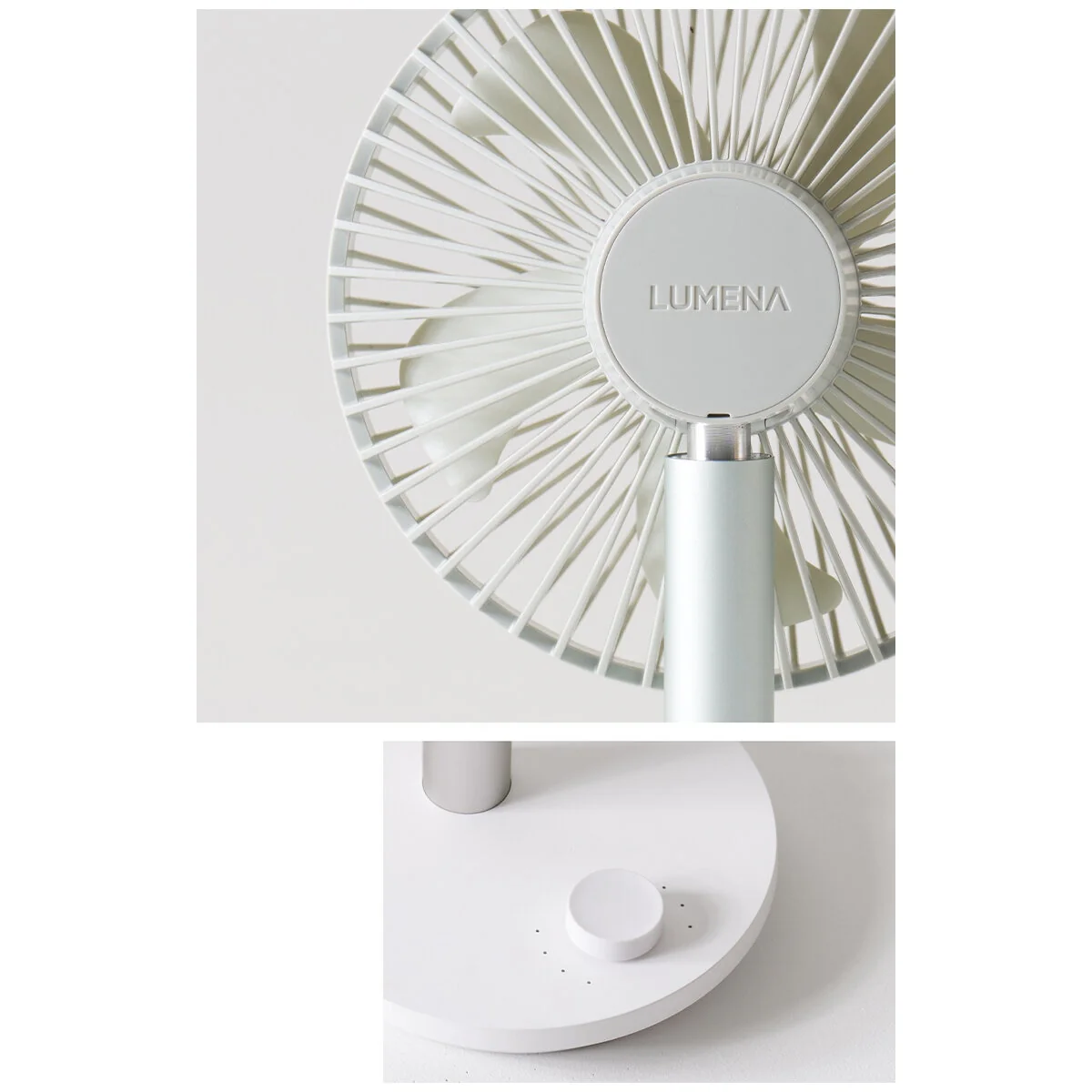 Lumena Fan Stand 4 Cordless Rechargeable (2 Pack) White/Green 5000mAh 6W - Image 4