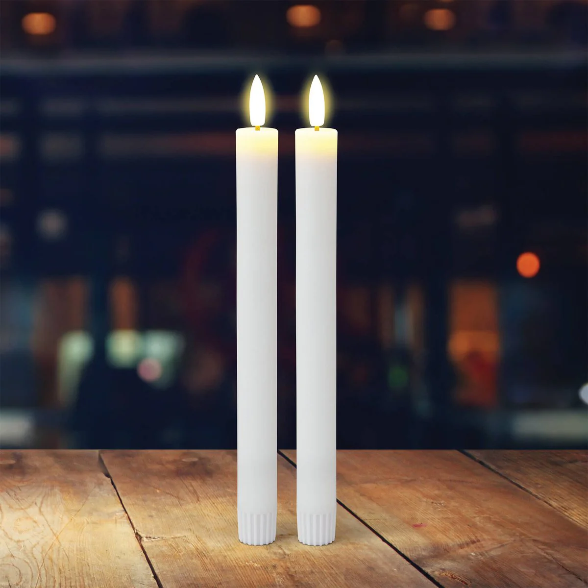 Lytworx 24cm LED Taper Candle 2 Pack - Warm White - Battery Powered - Timer - Image 2