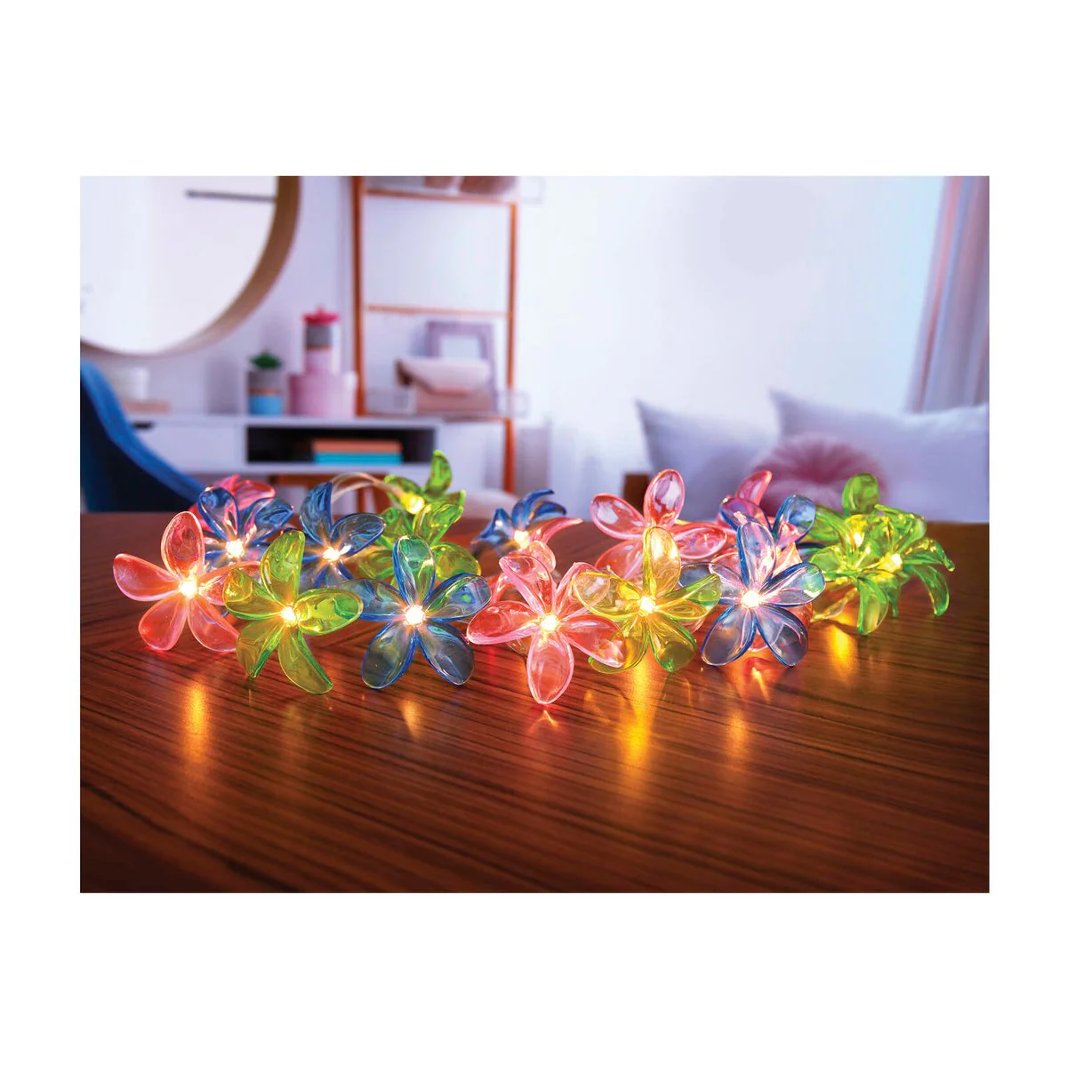 Lytworx Warm White Flower Lights - 20 LEDs - 2.85m - Battery Operated - Image 2