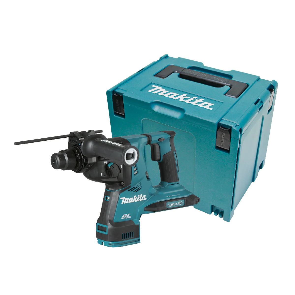 Makita 18Vx2 Brushless AWS 28mm SDS Plus Rotary Hammer DHR282ZJ - Skin Only - Dust Control - XPT Technology