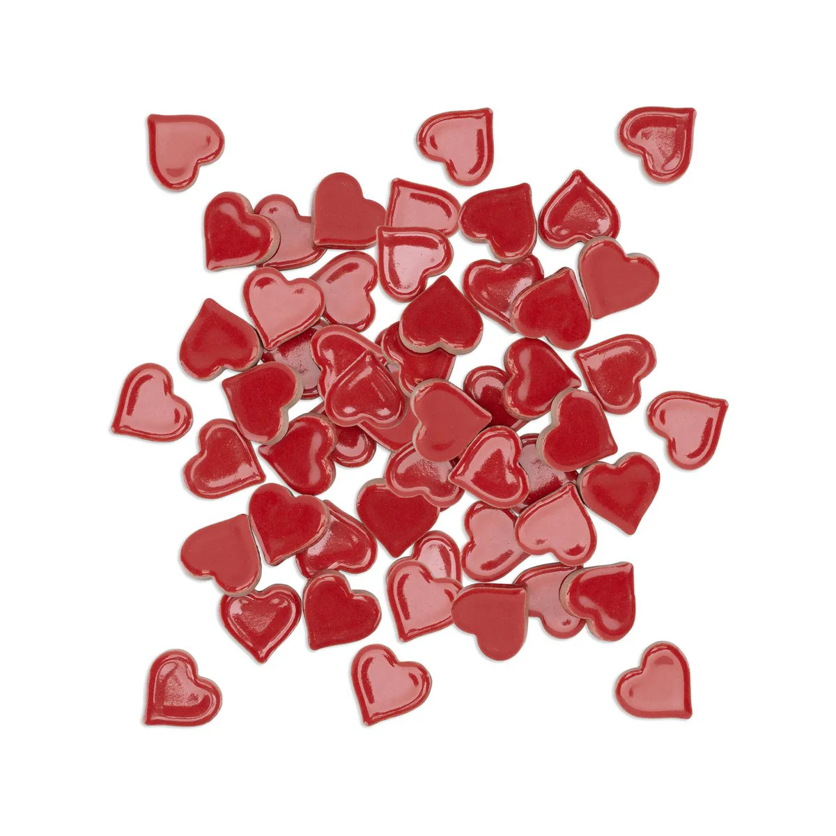 Mandala Art Red Ceramic Hearts - 19mm x 18mm - Indoor/Outdoor Craft Embellishments - Image 2