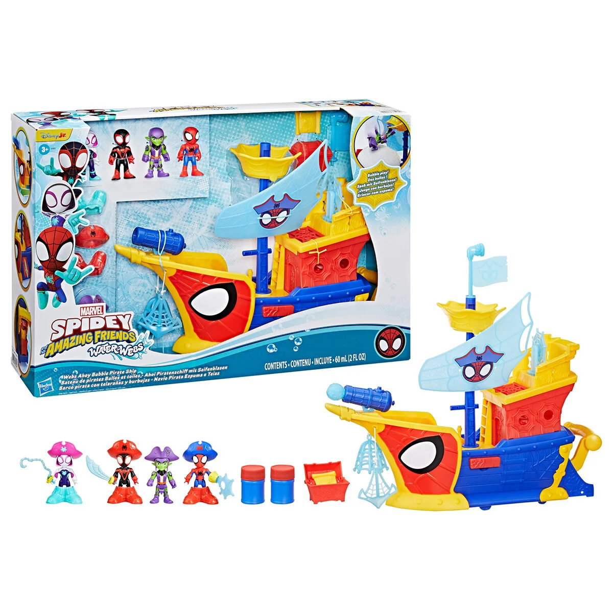 Marvel Spidey Water-Webs Pirate Ship Bubble Maker Playset 431mm - Image 4