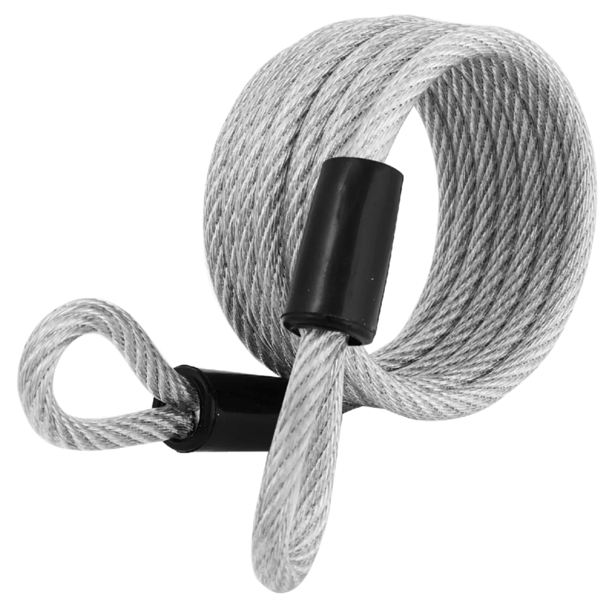 Master Lock 6mm Looped Self Coil Cable 1.8m Braided Steel Durable