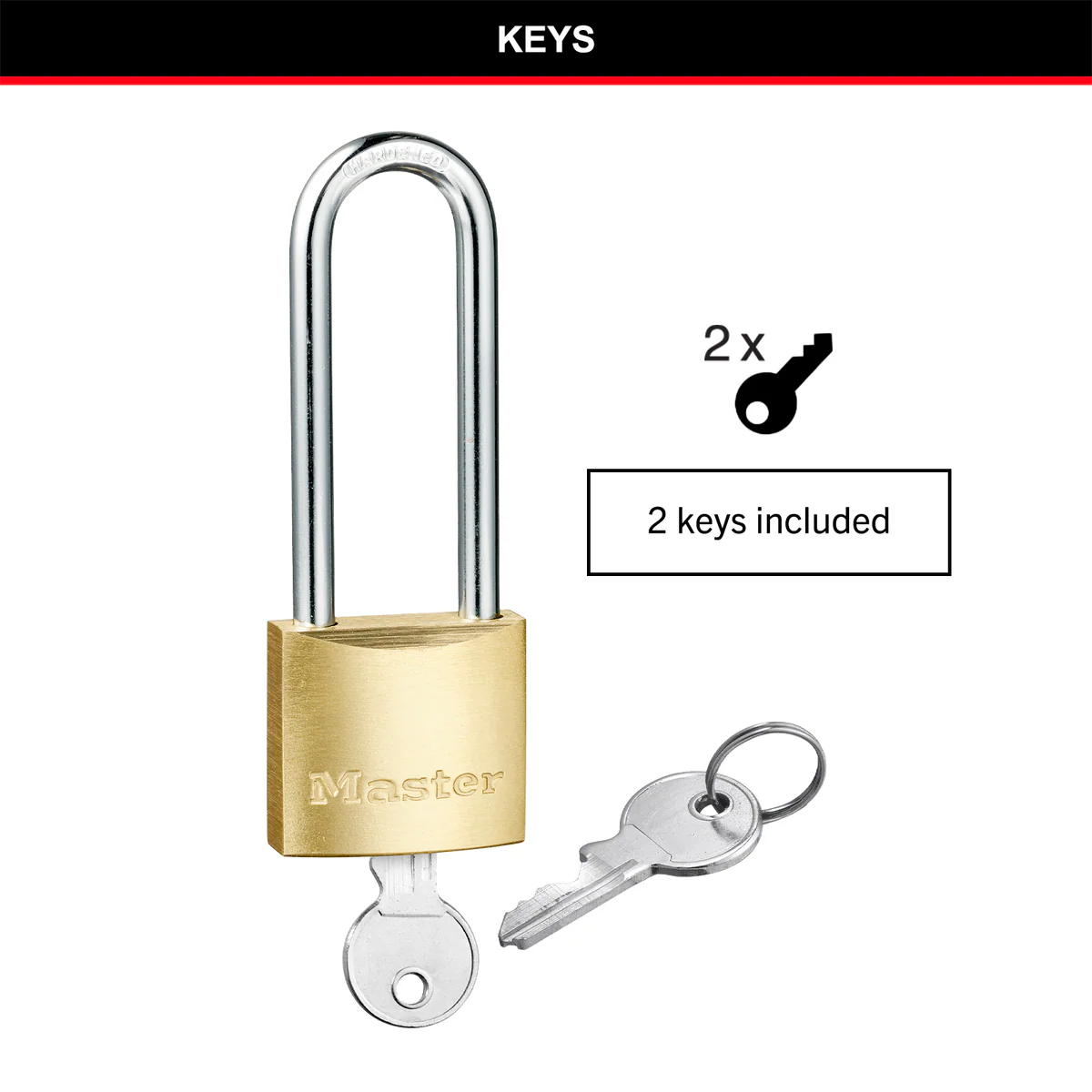 Master Lock Padlock - 30mm - Brass - Cut Resistant - Image 3