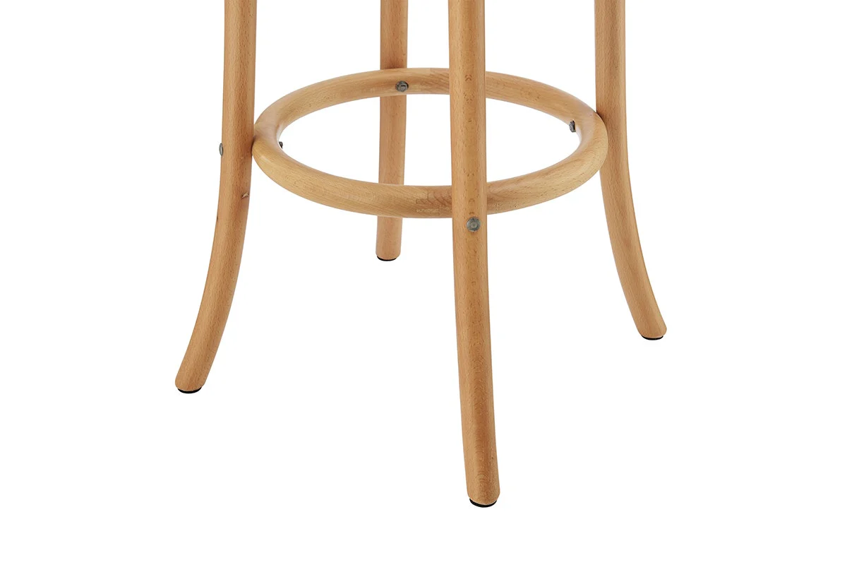 Matt Blatt Bentwood Bar Stool - Natural Beech with Rattan Seat - Image 7
