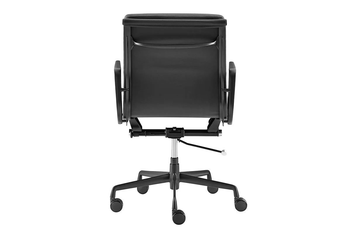 Matt Blatt Eames Replica Low Back Soft Pad Leather Chair Black Black - Image 10