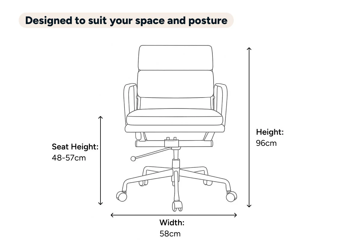 Matt Blatt Eames Replica Low Back Soft Pad Leather Chair Black Black - Image 11