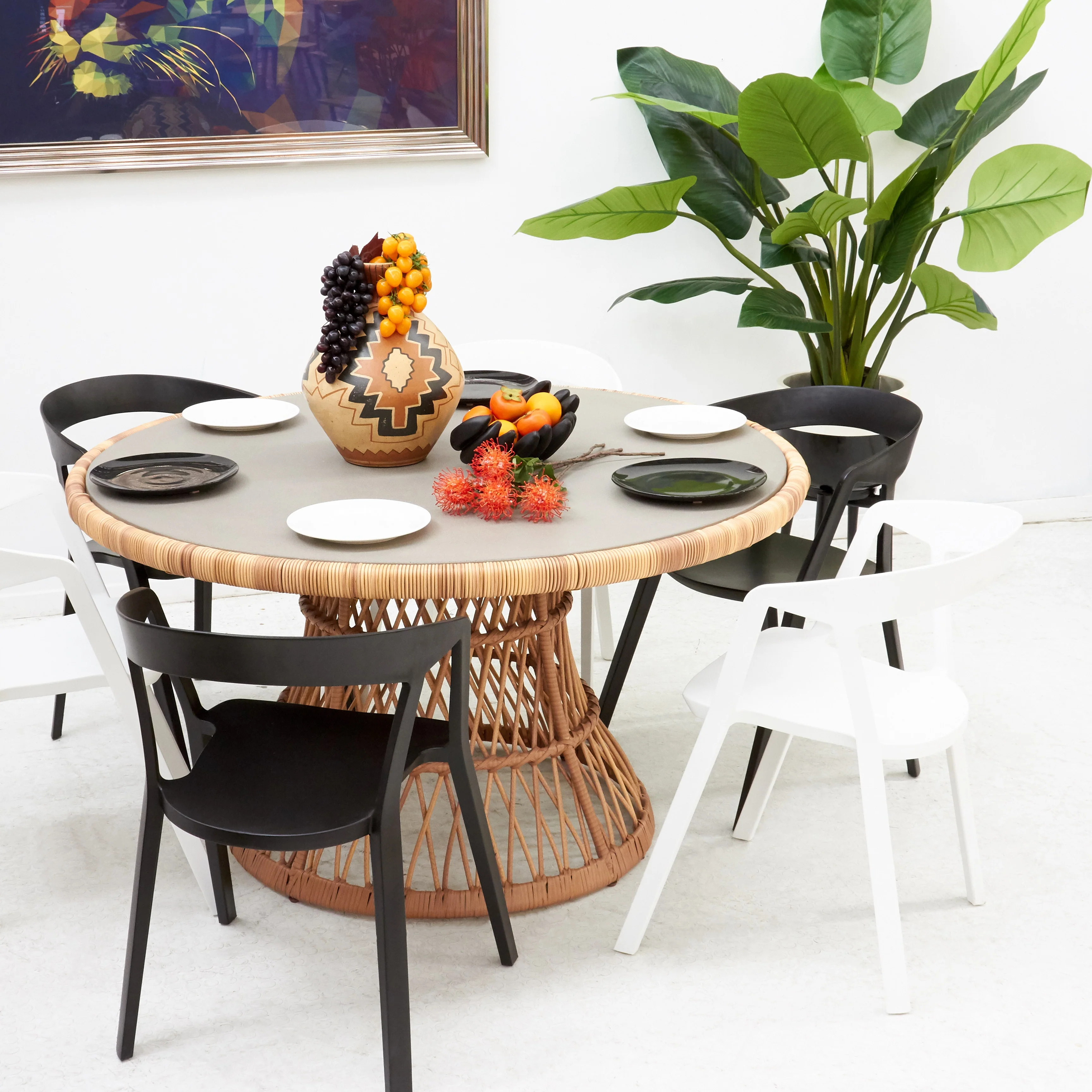 Matt Blatt Set of 2 Patrick Norguet Compas Chair Replica White - Image 5