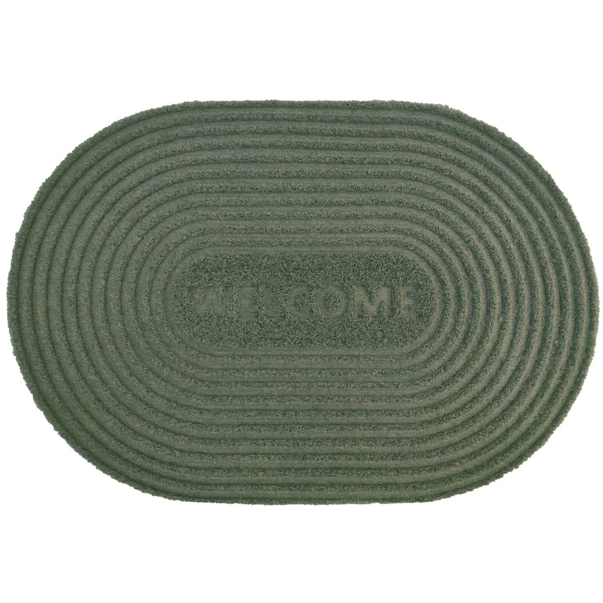 Maxfind Green Oval Scraper Doormat 40 x 60cm - Eco-Friendly Dirt Trapping