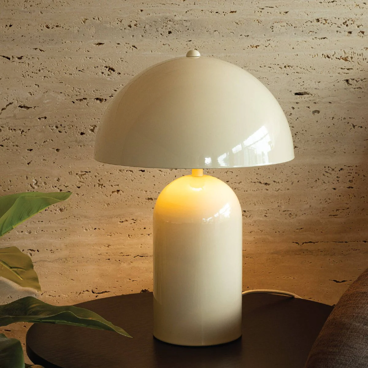 Mercator Cream Stella Table Lamp - 250mm x 360mm - High Gloss Metal Finish
