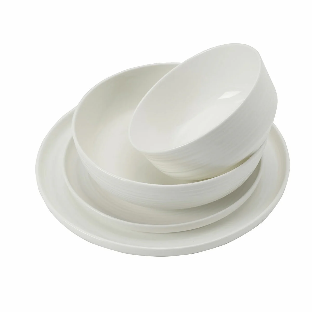 Mikasa Alyssa Bone China Dinner 16 Piece Set White Stylish for 4 - Image 7