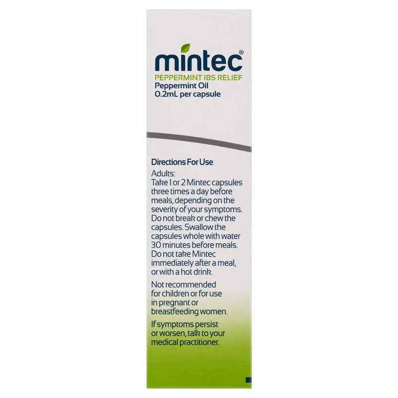 Mintec Peppermint IBS Relief Capsules Enteric-Coated 60 Capsules - Image 4