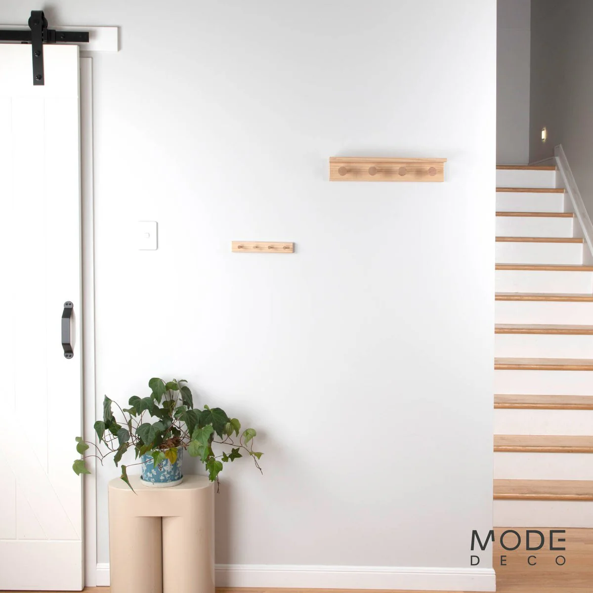 Mode 4 Key Rack - Timber Hooks on Pine Board - 4 Hooks - 245mm x 40mm x 38mm - Image 4