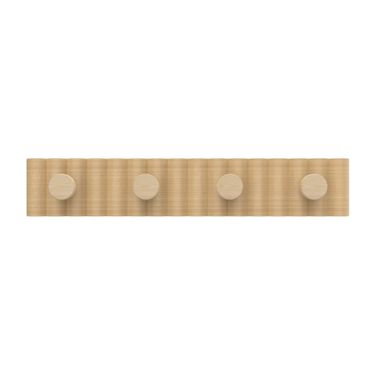 Mode 4 Timber Hooks on Timber Board Hook Rack - 4 Hooks - 450mm x 77mm