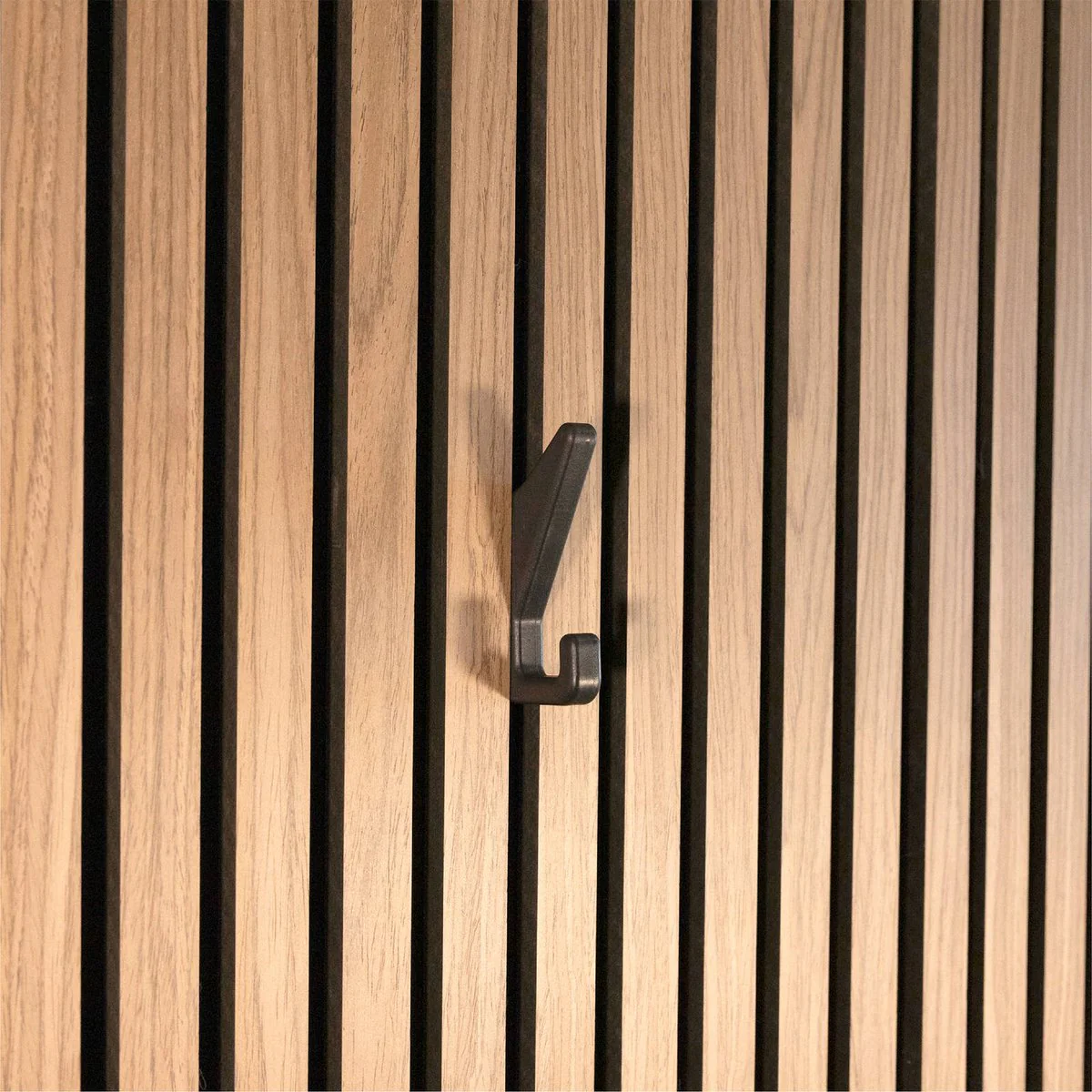 Mode Acoustic Panelling Hat Coat Hooks 2 Pack - 13mm x 97mm x 49mm - Black - Easy Installation - Image 2