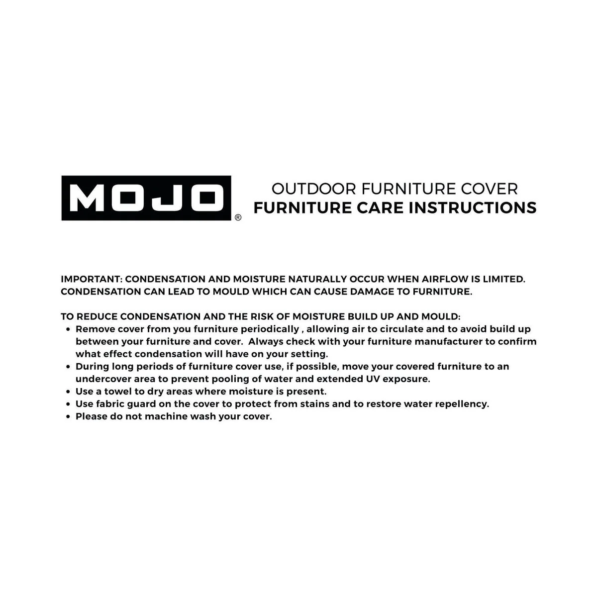 Mojo Premium Storage Bag Outdoor Furniture Cover - 1200mm x 400mm x 500mm - UV Resistant - Water Repellent - Image 2