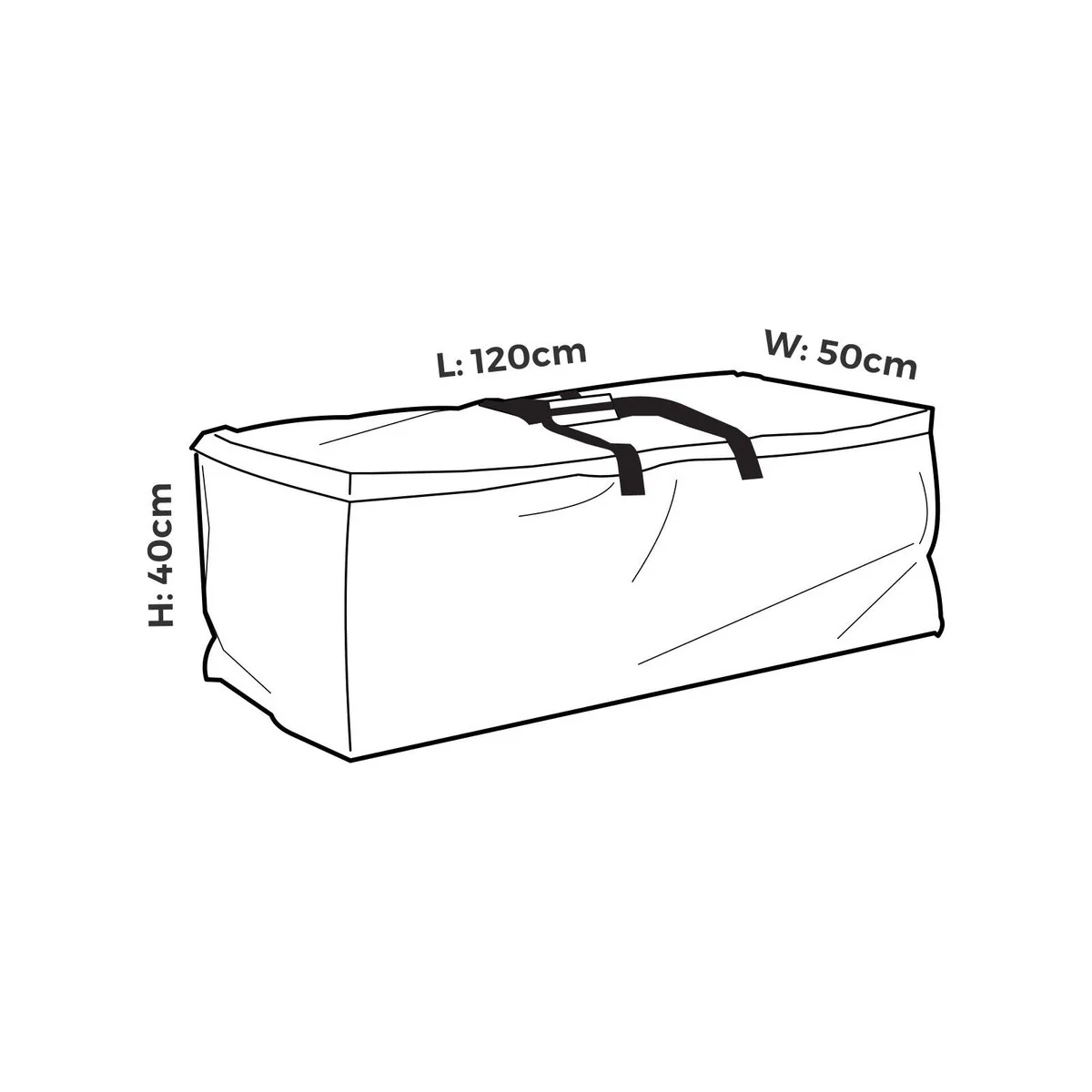 Mojo Premium Storage Bag Outdoor Furniture Cover - 1200mm x 400mm x 500mm - UV Resistant - Water Repellent - Image 3