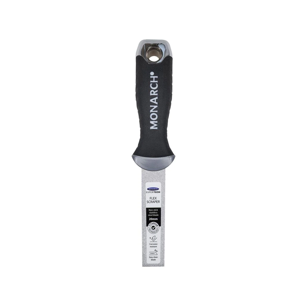 Monarch Expertech Flex Scraper - 20mm - Stainless Steel - Non-Stick