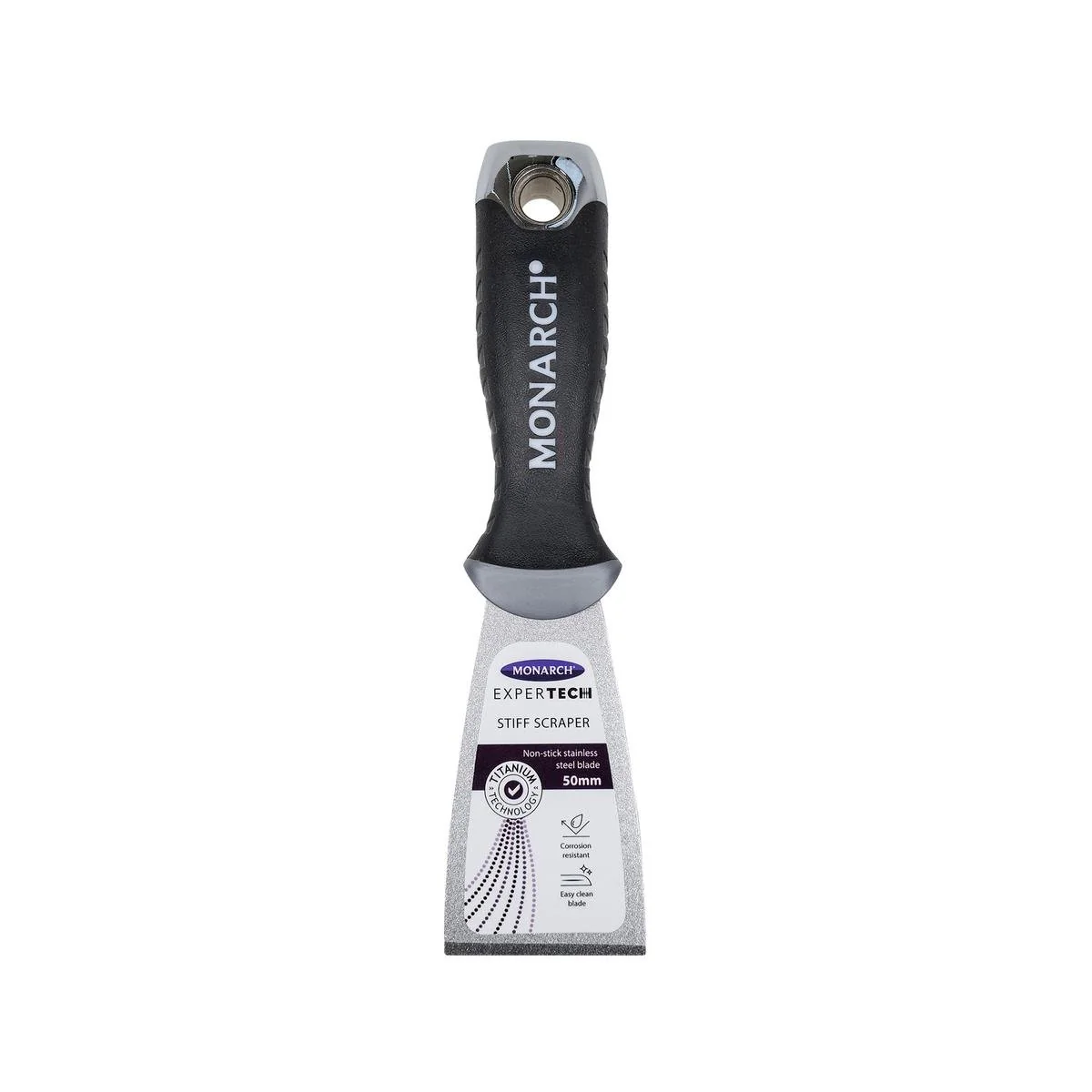 Monarch Expertech Stiff Scraper - 50mm - Stainless Steel - Non-Stick