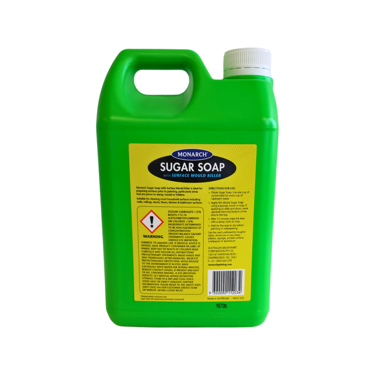 Monarch Sugar Soap - 3L - Liquid - Mould Remover - Image 2