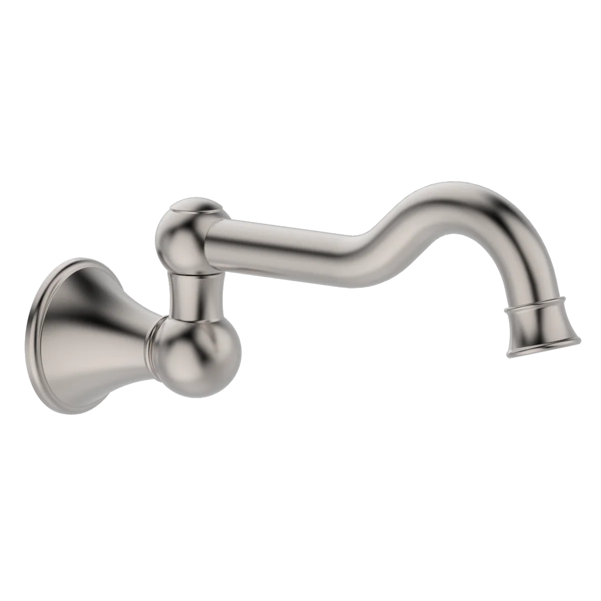 Mondella Brushed Nickel Maestro Classic Swivel Bath Spout - 243mm - Lead-Free Brass
