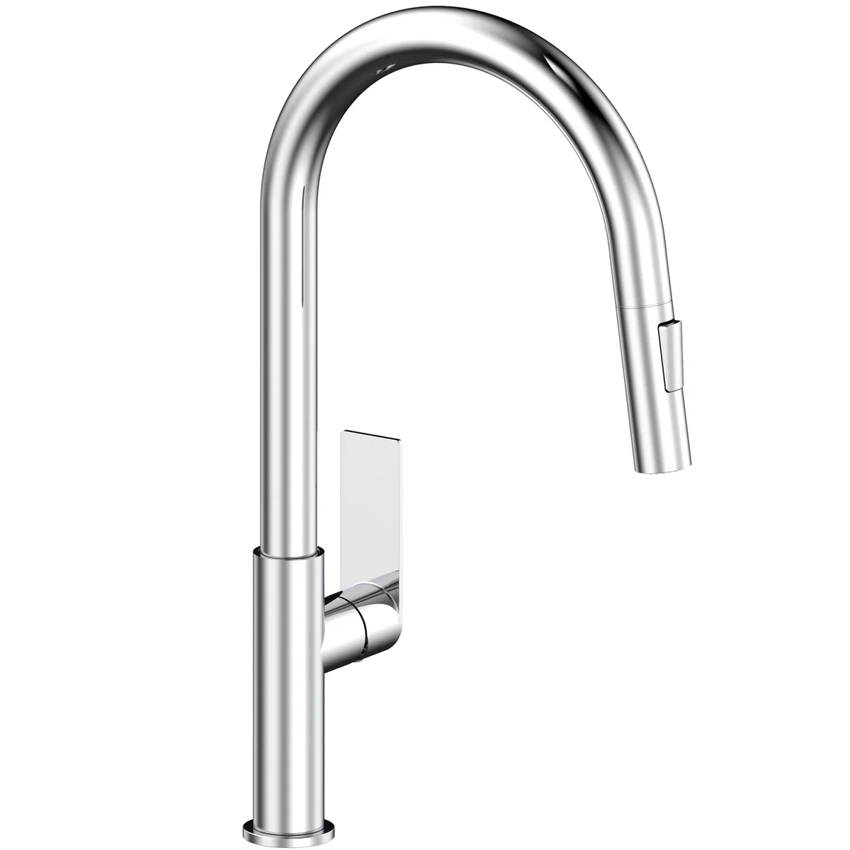 Mondella Chrome Rococo Pull Down Sink Mixer - 45mm x 435mm x 258mm - Lead-Free - Water-Saving - Image 2