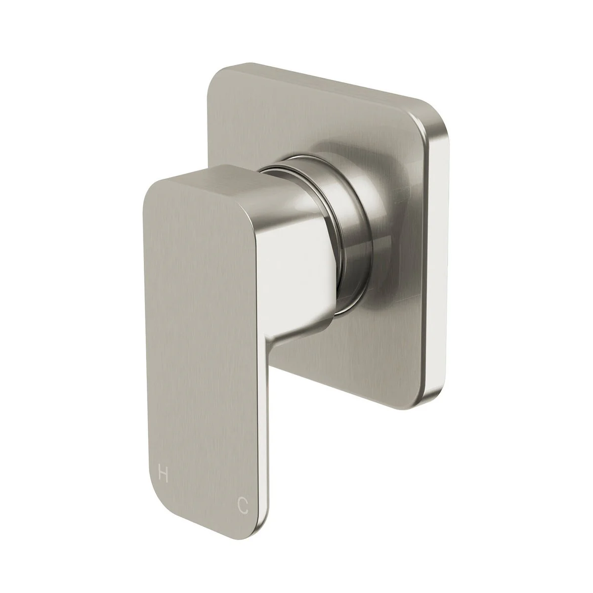 Mondella Overture Shower Wall Mixer - Brushed Nickel - Lead Free - 75mm x 140mm x 195mm