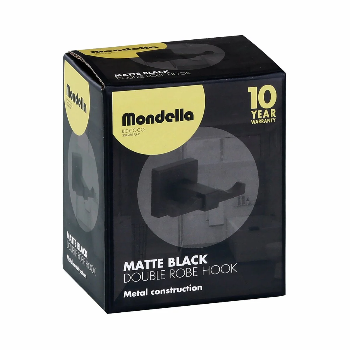 Mondella Matte Black Rococo Double Robe Hook - 80mm x 44mm x 60mm - Image 2