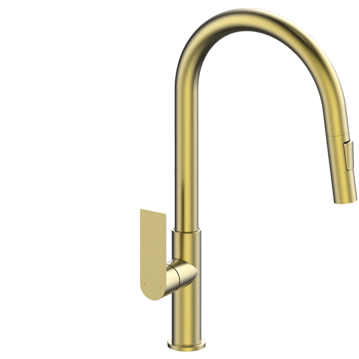 Mondella Rococo Pull Down Sink Mixer - 145mm x 435mm - Brushed Brass - Lead-Free
