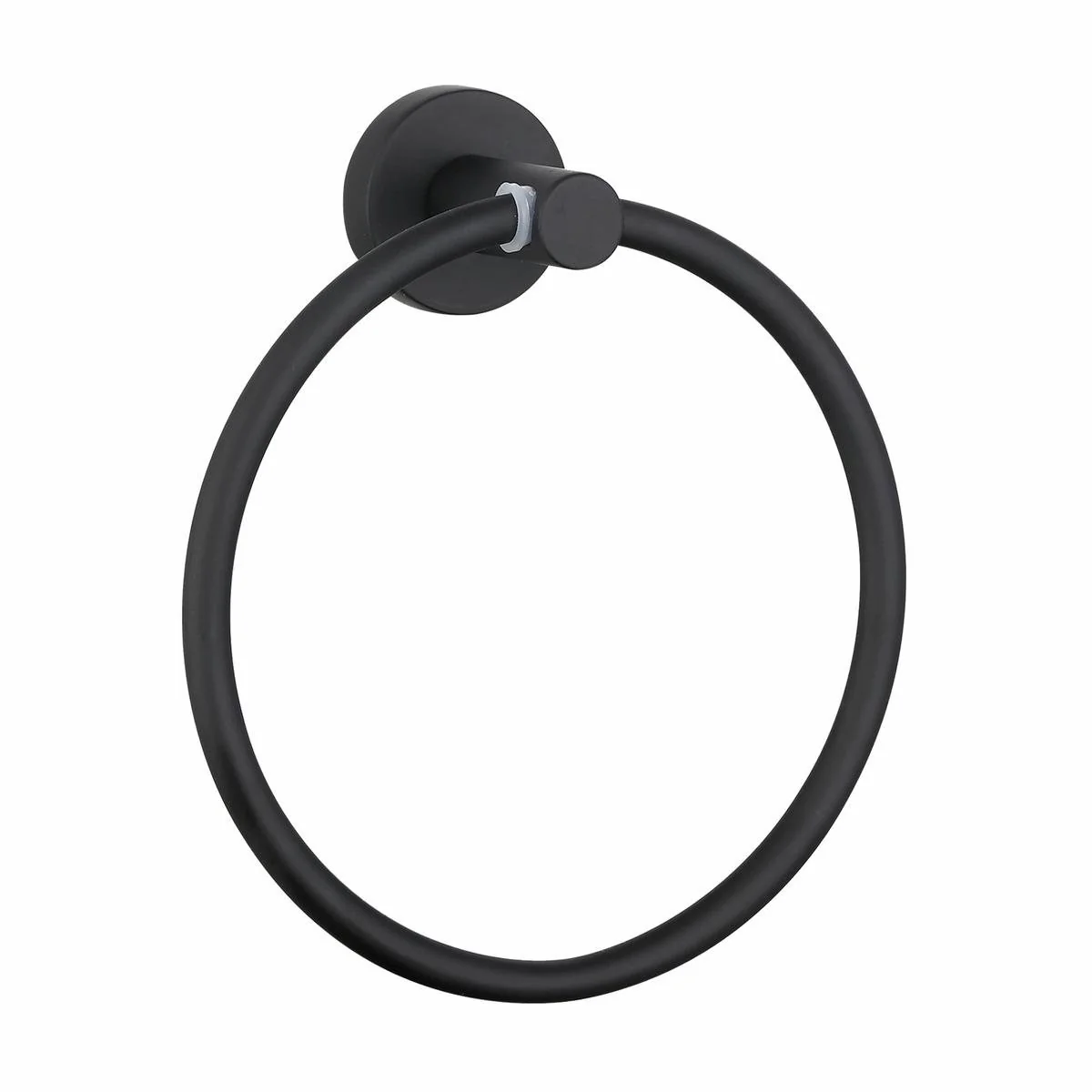 Mondella Matte Black Resonance Towel Ring - 155mm x 175mm x 60mm - Metal