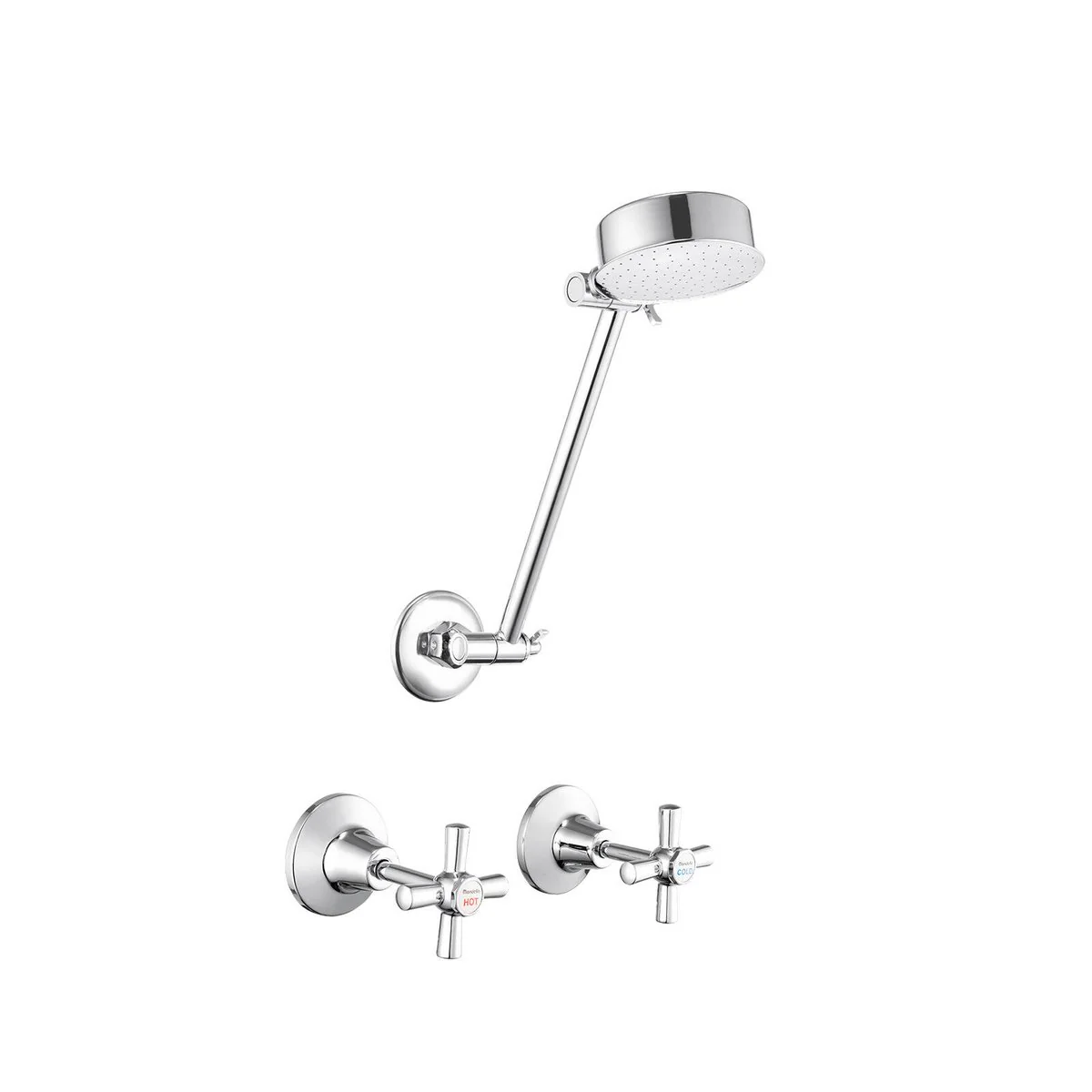 Mondella Wels Centro Shower Set - 8L/min - Chrome - Lead-Free Brass