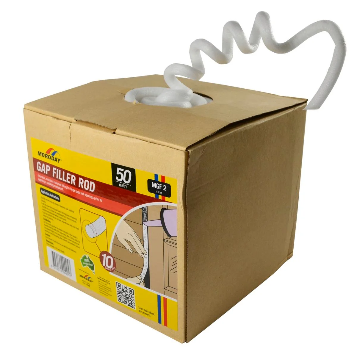 Moroday Gap Filler Rod 10mm x 50m Closed Cell Polyethylene Flexible