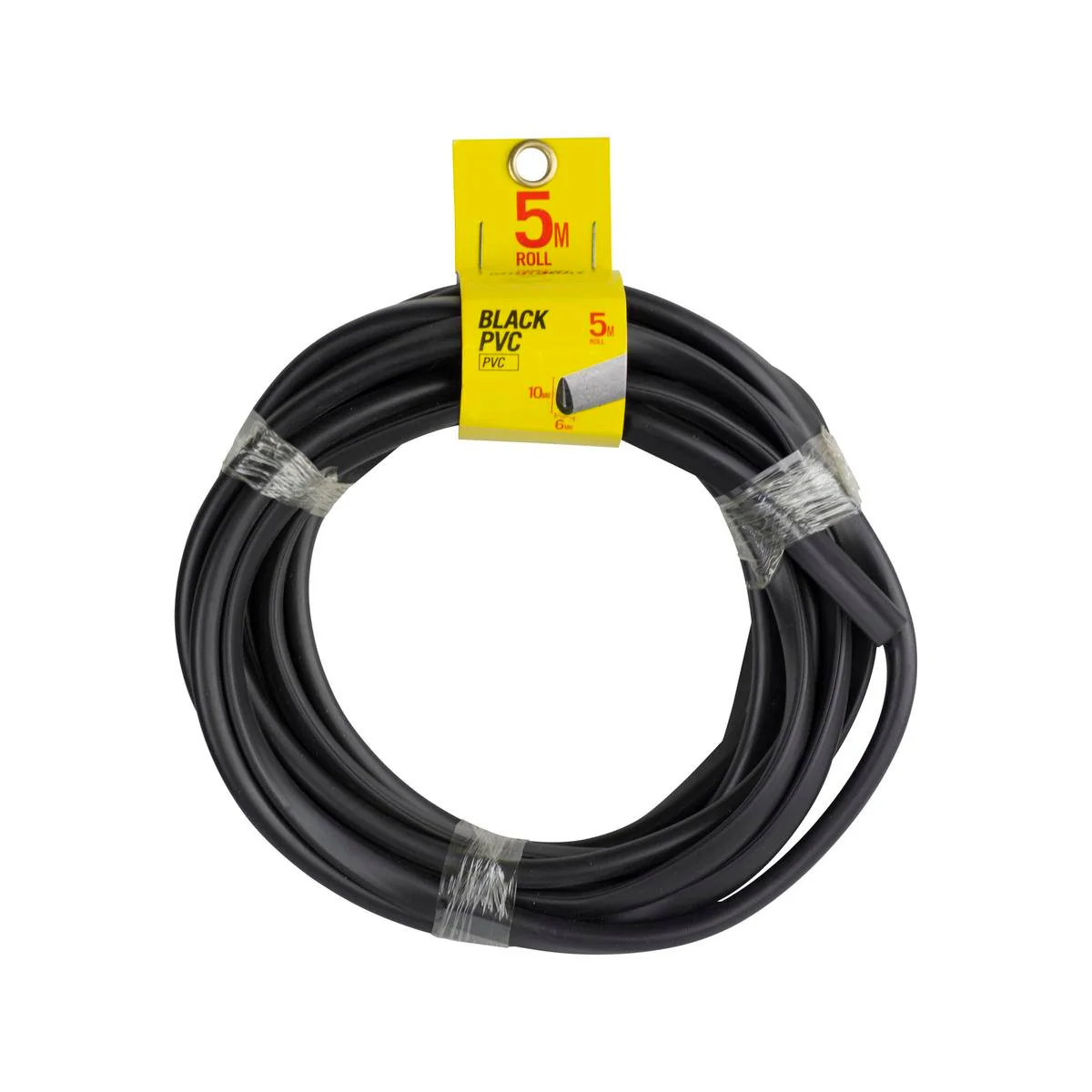 Moroday PVC U Channel - 10 x 6mm - Black - Weather Resistant