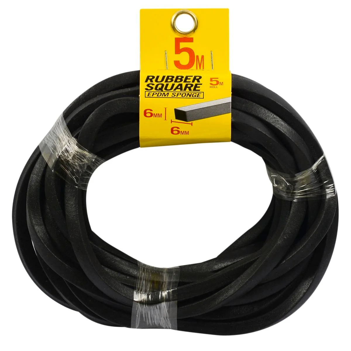 Moroday Rubber Square Sponge - 6mm x 5m - EPDM - Easy to Install