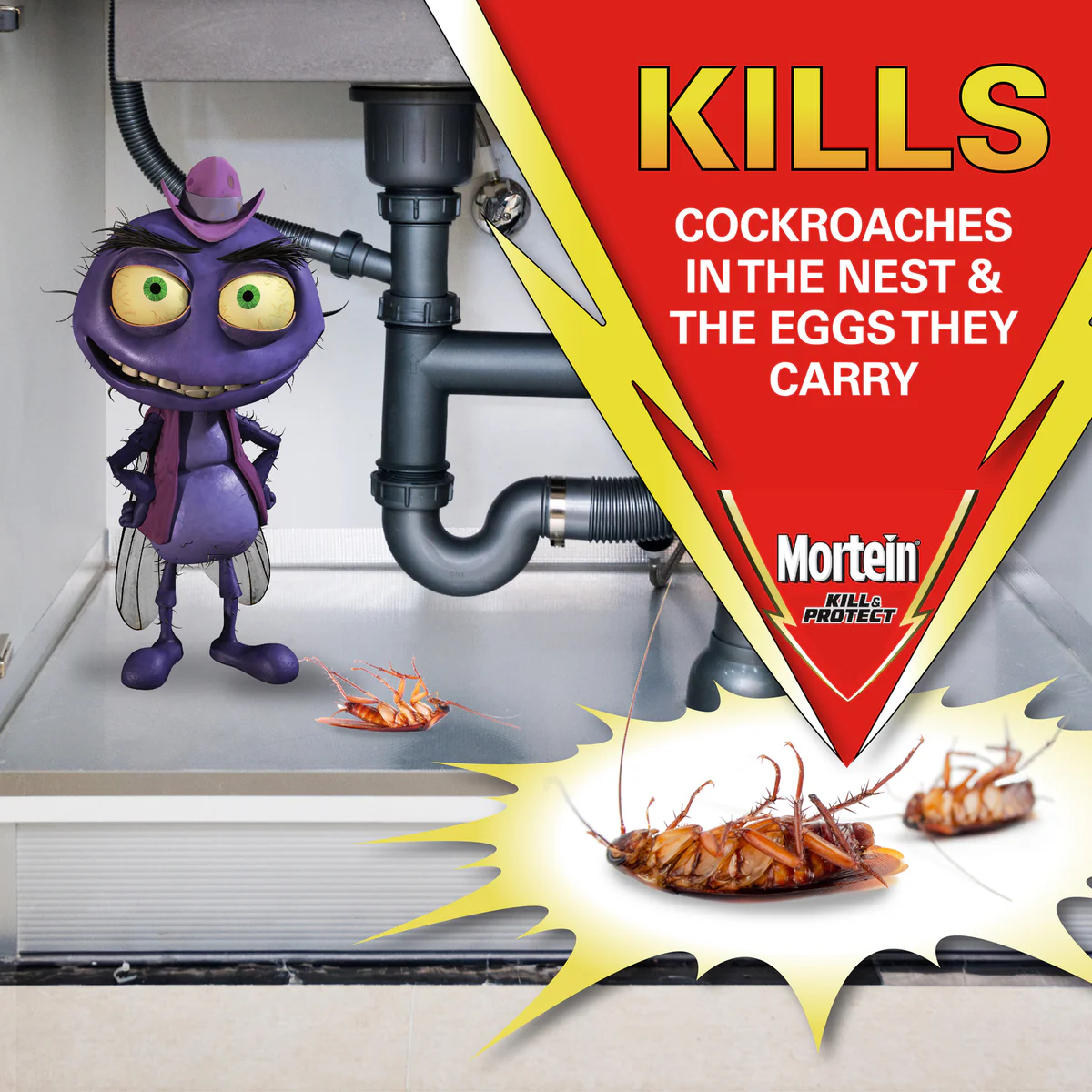 Mortein Kill and Protect Cockroach Baits 12 Pack - 145mm x 218mm - Black - Long-lasting Pest Control - Image 4