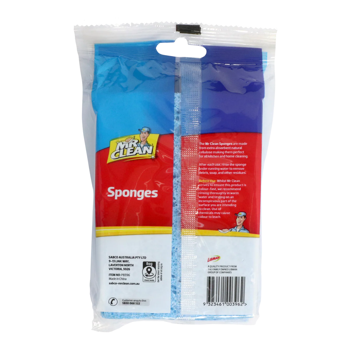 Mr Clean Cellulose Sponge 4 Pack - 15 x 10 x 1 cm - Absorbent Natural Material - Image 2