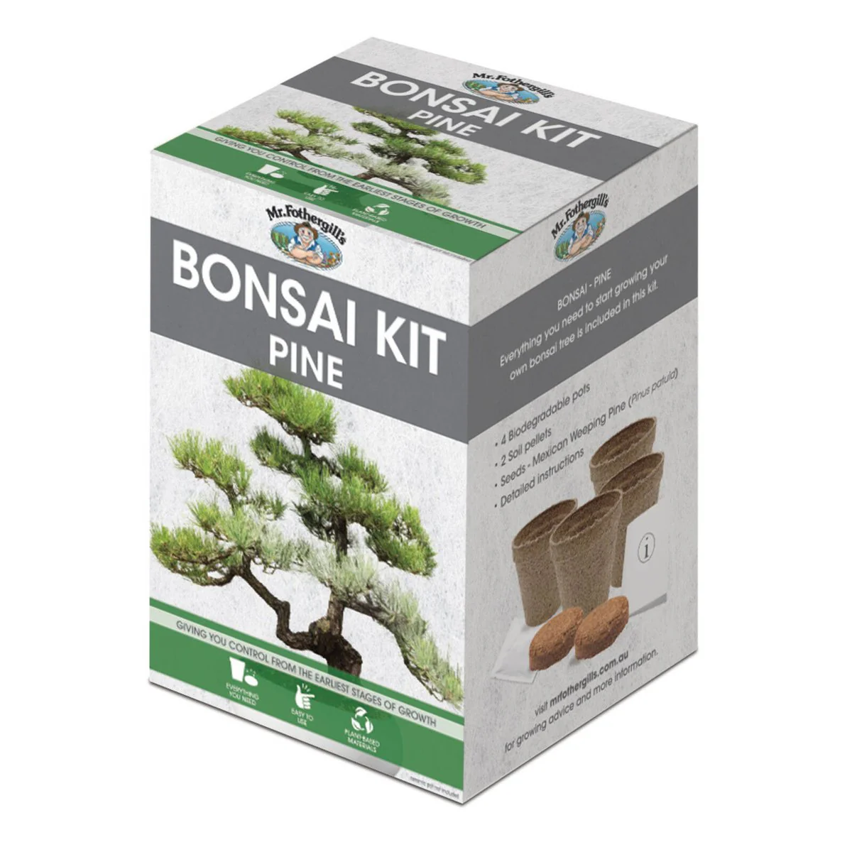 Mr Fothergill Bonsai Kit - Mexican Weeping Pine - 4 Pots - 90mm x 130mm