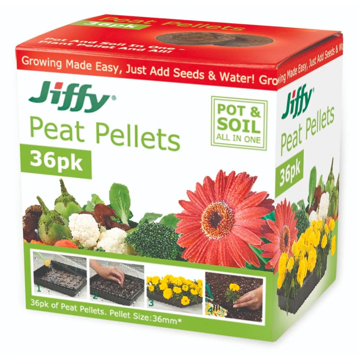 Mr Fothergill Jiffy Peat Pellets - 36mm - Compressed Peat - Seed Raising
