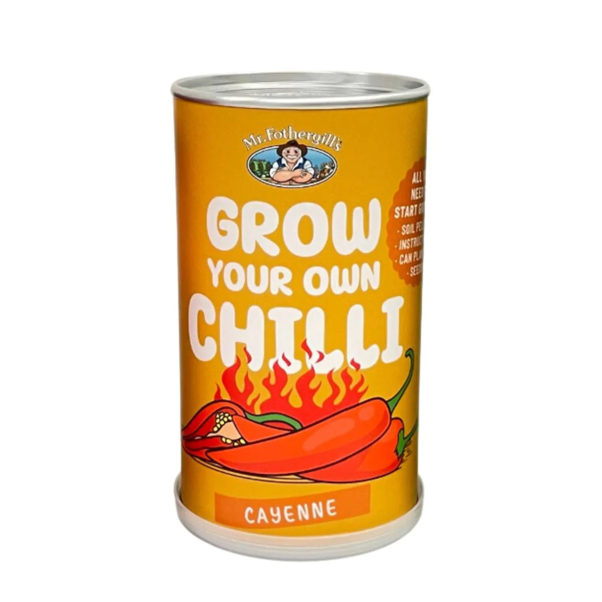Mr Fothergill S Cayenne Chilli Can Grow Kit - 1 L - Green - Indoor/Outdoor