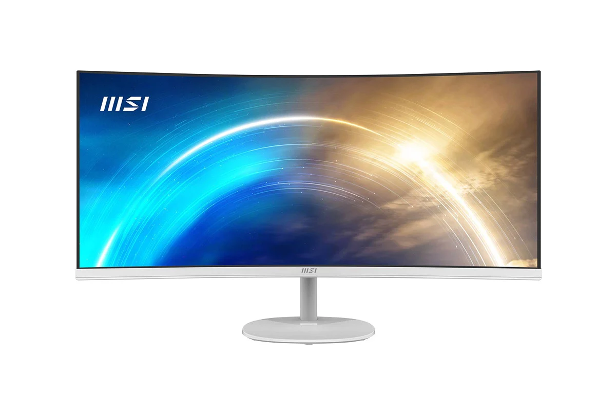 MSI 34" Curved QHD 100Hz Ultrawide Business Monitor - White - Image 2