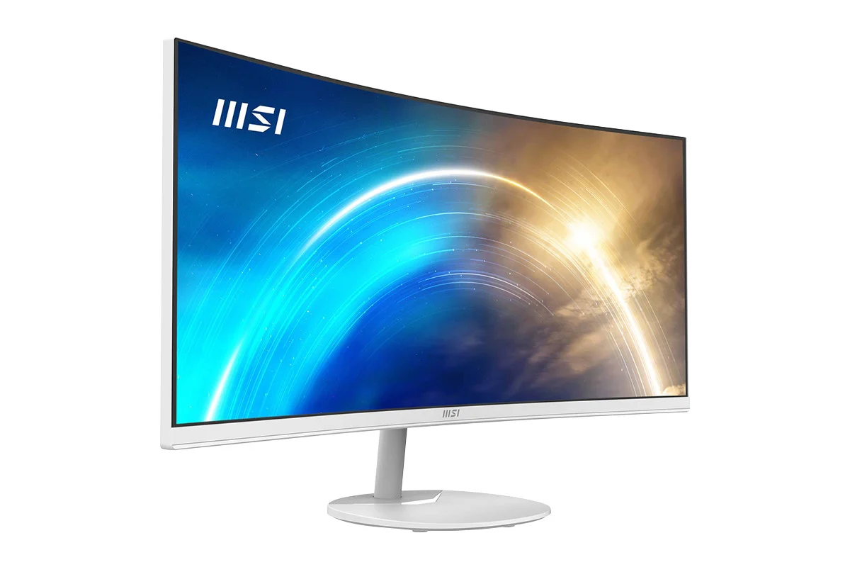 MSI 34" Curved QHD 100Hz Ultrawide Business Monitor - White - Image 3