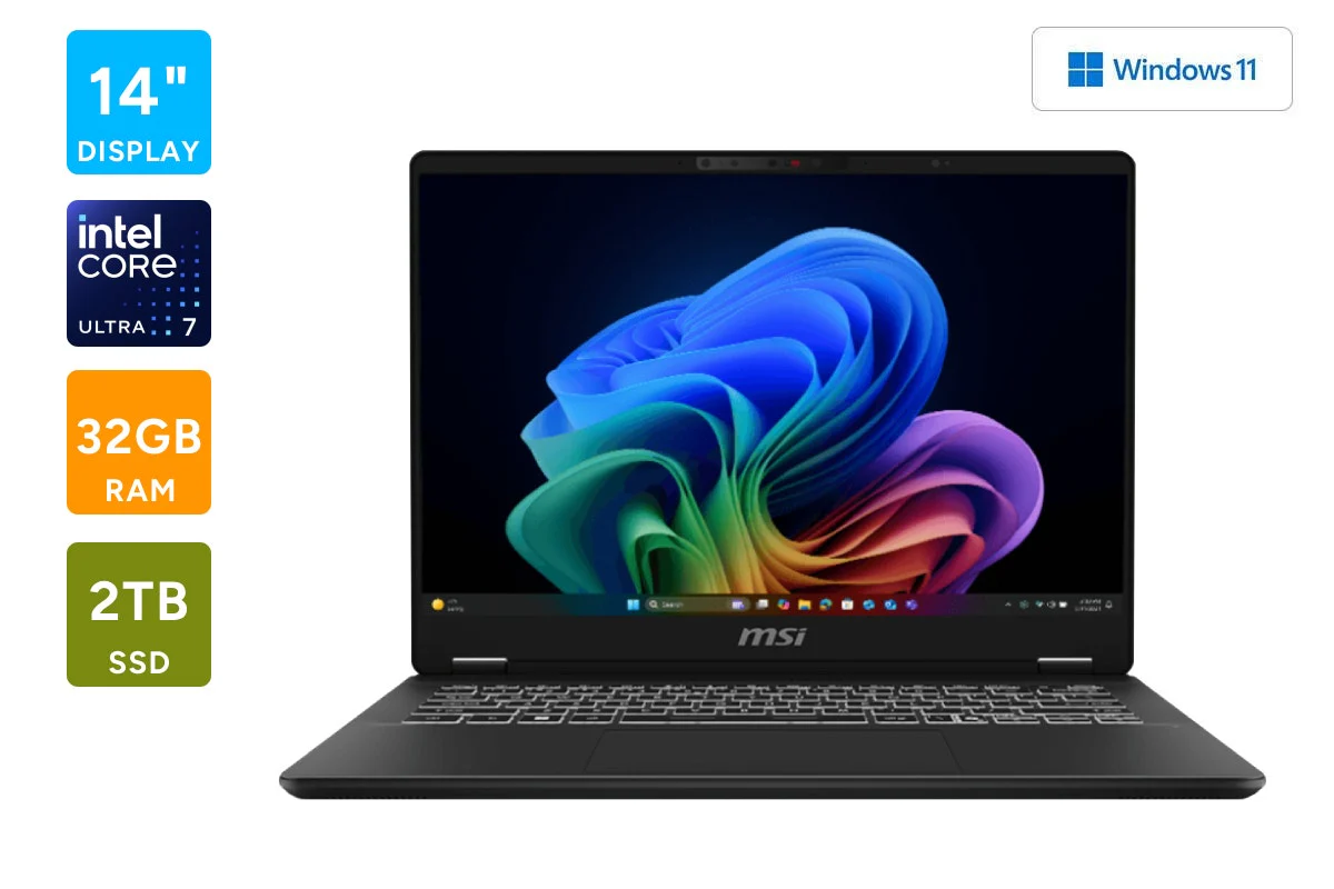 MSI Prestige AI+ Evo 14" 2.8K OLED Laptop - Intel Ultra 7, 32GB RAM, 2TB Storage