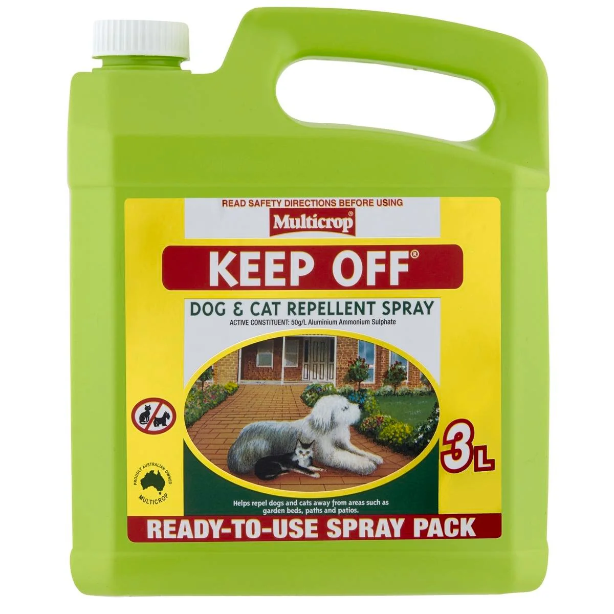 Multicrop Keep Off Dog and Cat Repellent - 3L - Plastic - Pet Friendly