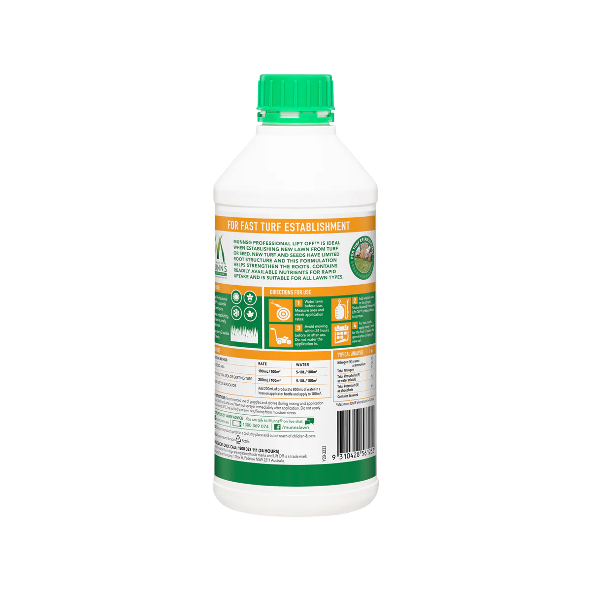 Munns Professional Lawn Fertiliser - 1L - Liquid - All Year Use - Image 3