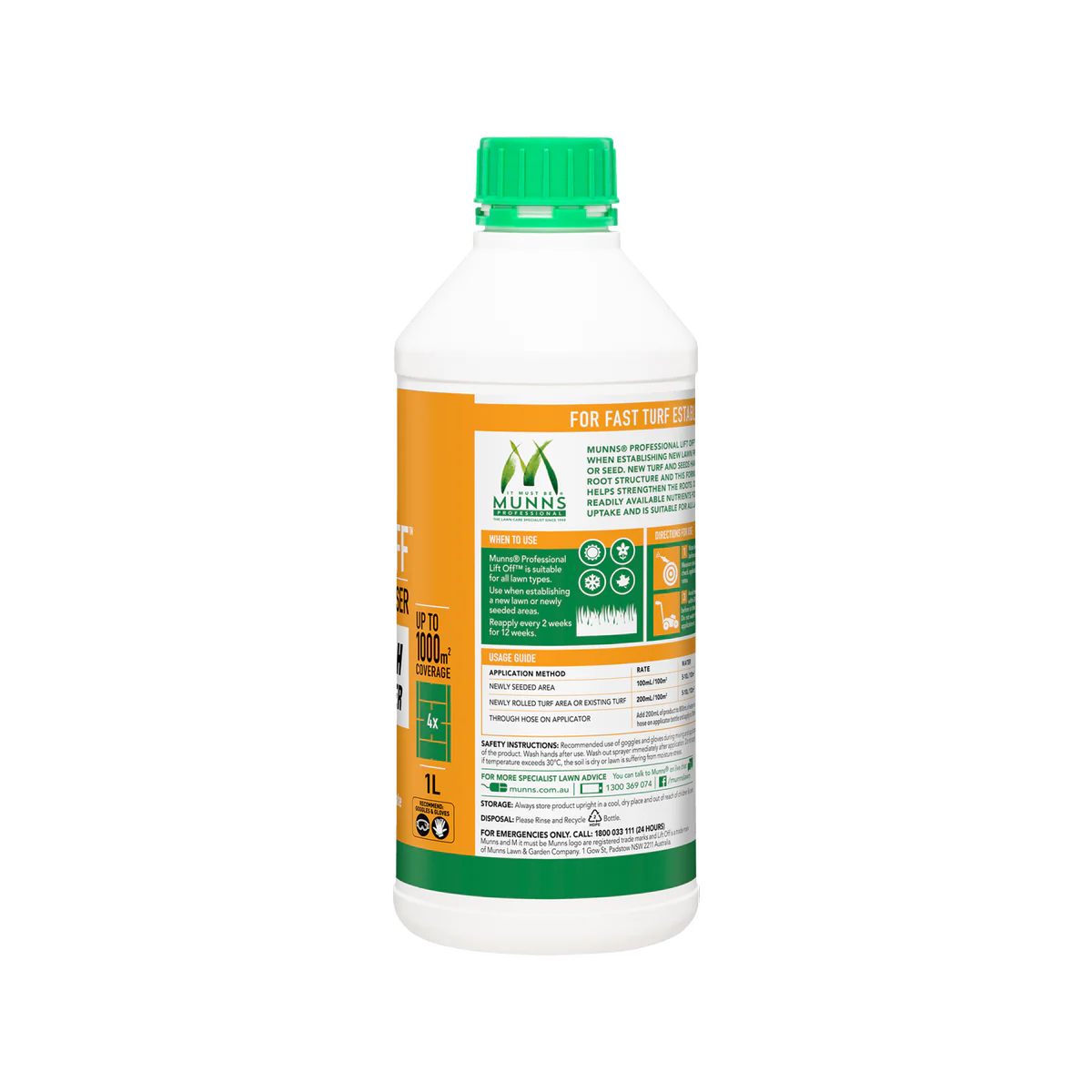 Munns Professional Lawn Fertiliser - 1L - Liquid - All Year Use - Image 4