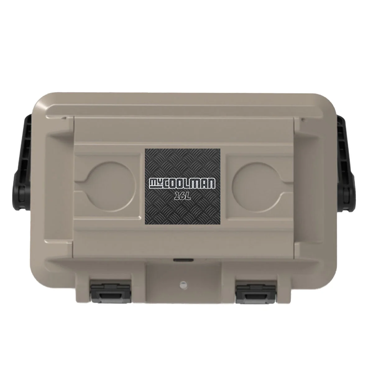 myCOOLMAN 16L Icebox Cooler Durable with Dry Storage COB16 Tan/Grey Capacity - Image 2