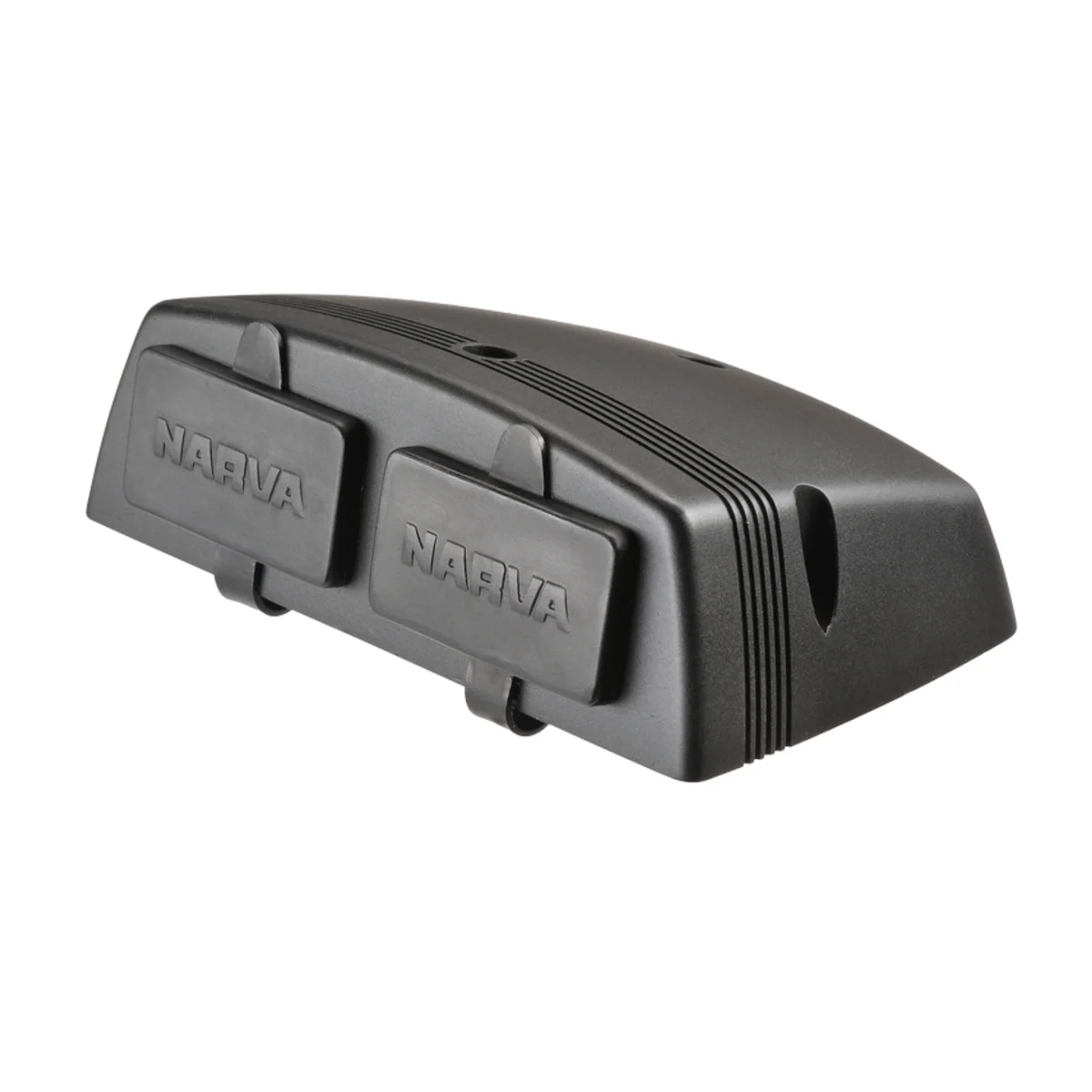 Narva 12V 50A Heavy Duty Twin Surface Mount Connectors - Grey Red - 80mm x 38mm x 120mm - Dustproof Cover - Image 2