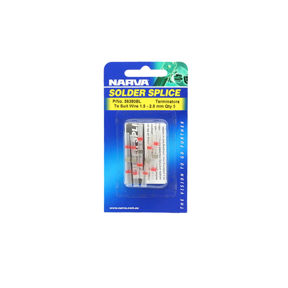 Narva Electrical Solder Splice Terminator 1.5-2.5mm Polyolefin Waterproof