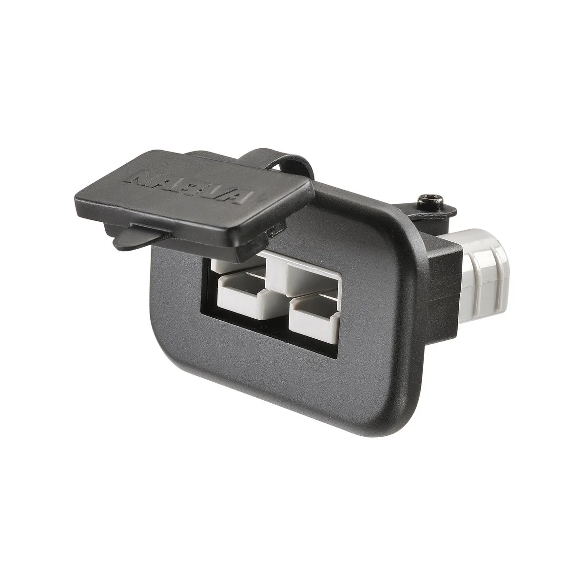 Narva HDRV Flush Mount HD Connector 50A - Black - Heavy-Duty, Compact Design